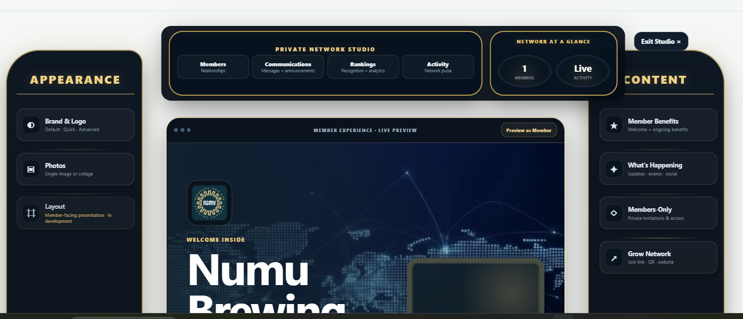 Toura Passport Private Member Network Studio